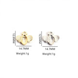 20pcs Small Enamel Bee Charms Rhinestone Craft Accessories