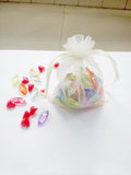 20pcs 13*18 Beige Organza Bags with Handles for Jewelry/Wedding/Christmas/Birthd