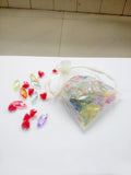 20pcs 13*18 Beige Organza Bags with Handles for Jewelry/Wedding/Christmas/Birthd