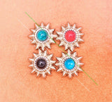 20pcs 13mm Silver Turquoise Conchos Rivet Stud for Leathercraft