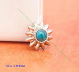 20pcs 13mm Silver Turquoise Conchos Rivet Stud for Leathercraft