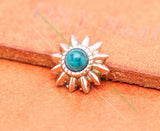 20pcs 13mm Silver Turquoise Conchos Rivet Stud for Leathercraft