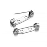 20pcs Stainless Steel Safety Pin Brooch Base for DIY Jewelry Making