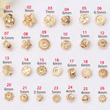 20pcs 14K Plated Copper Round Flower End Beads Caps Mix Spacer Beads