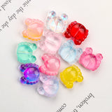 20pcs 14X13MM Charms Crab Beads Czech Glass Lampwork Loose Beads For Jewelry DIY