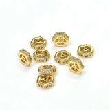 20pcs/14k Zircon Spacer Bracelet Necklace Bead Jewelry DIY Materials