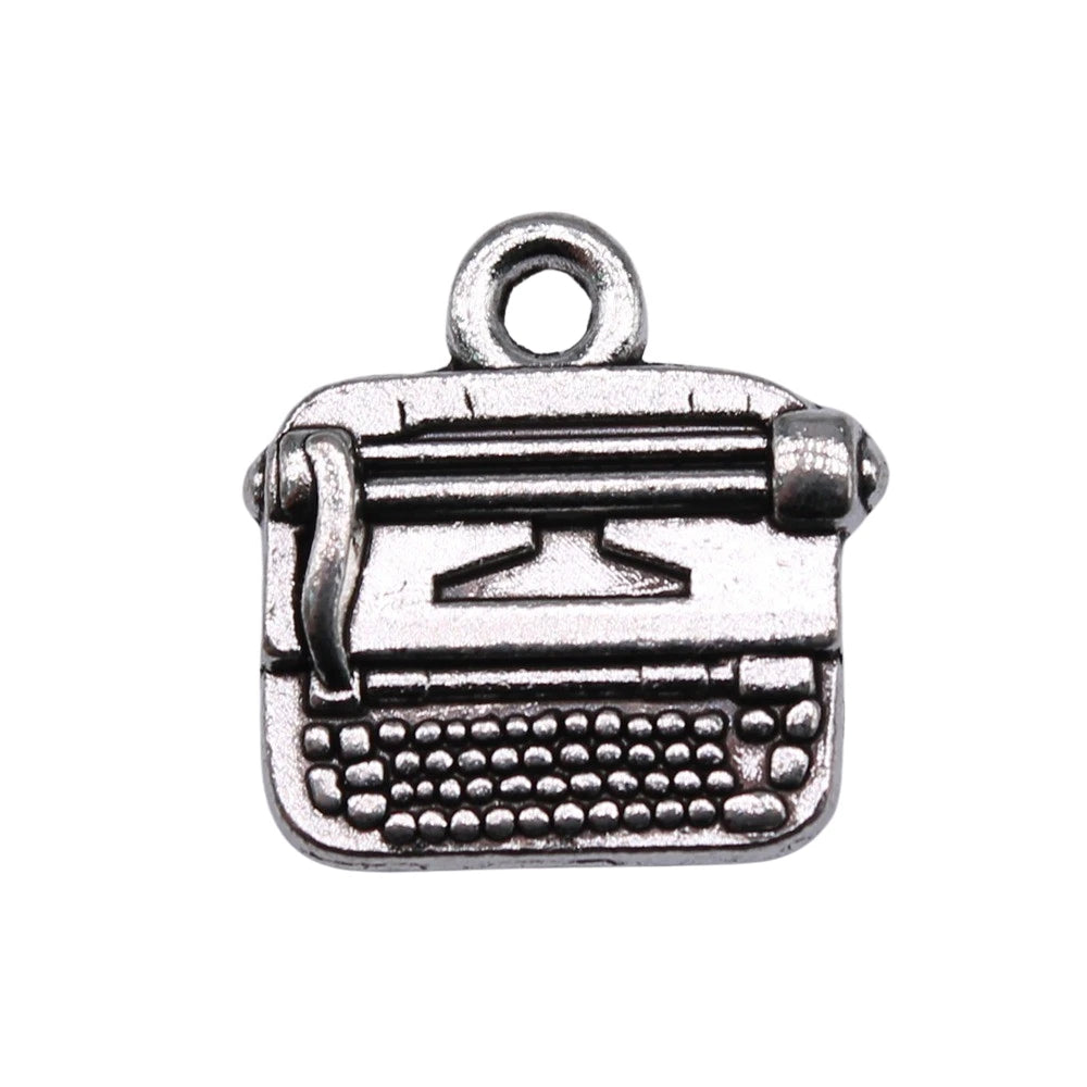 20pcs Typewriter Charms for Jewelry Making DIY Findings Antique Silver Alloy