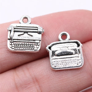 20pcs Typewriter Charms for Jewelry Making DIY Findings Antique Silver Alloy