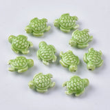 20pcs Sea Turtle Ceramic Beads Marine Life Porcelain Animal Loose Spacer Beads