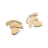 20pcs Hammered Brass Leaf Charms for Earrings Bracelet DIY Jewelry Making