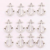 20pcs Tibetan Silver Anchor Spacer Charm Beads Pendants Alloy Jewelry DIY
