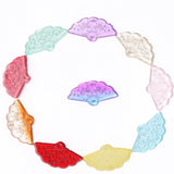 20pcs 15x27mm Czech Lampwork Crystal Fan Shape Beads Round Loose Beads