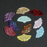 20pcs 15x27mm Czech Lampwork Crystal Fan Shape Beads Round Loose Beads