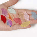 20pcs 15x27mm Czech Lampwork Crystal Fan Shape Beads Round Loose Beads