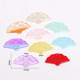 20pcs 15x27mm Czech Lampwork Crystal Fan Shape Beads Round Loose Beads