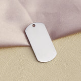 20pcs 15x30mm Military Tag Laser Engraved Dog Tag Necklace Pendant KeyChain Tags