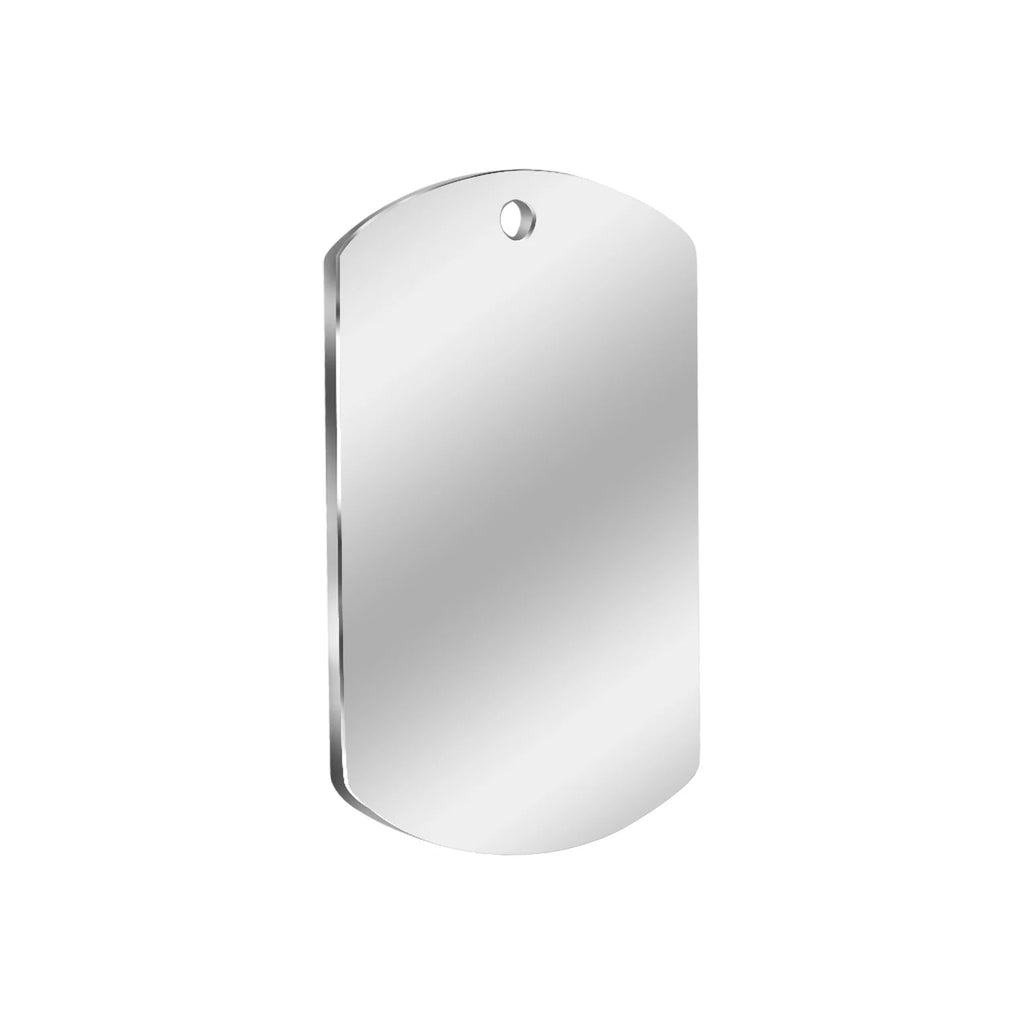 20pcs 15x30mm Military Tag Laser Engraved Dog Tag Necklace Pendant KeyChain Tags