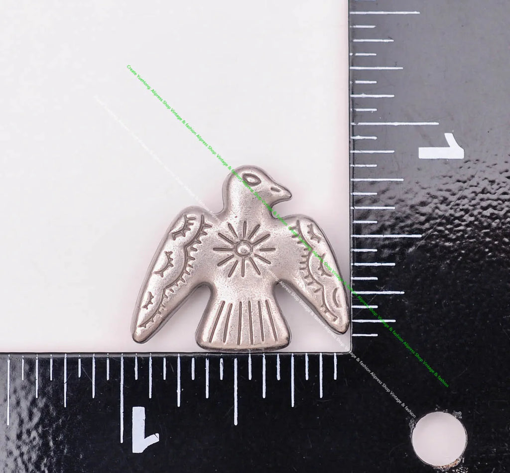 20pcs 16mm Vintage Silver Indian Art Sun Thunder Birds Concho Screwback