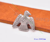 20pcs 16mm Vintage Silver Indian Art Sun Thunder Birds Concho Screwback