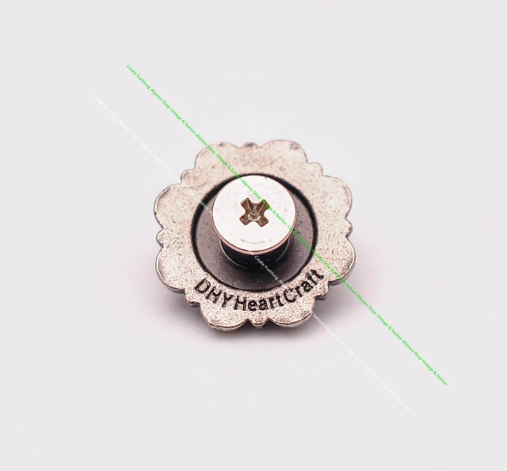 20pcs 16mm Vintage Silver Western Floral Berry Conchos for Leathercraft