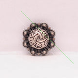20pcs 16mm Vintage Silver Western Floral Berry Conchos for Leathercraft