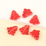 20pcs Christmas Trees Shape Beads Czech Glass Lampwork Beads Diy Spacer Beads