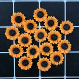 20pcs 18mm Small Yellow Daisies Sunflowers Resin Charms Flowers Pendant