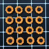 20pcs 18mm Small Yellow Daisies Sunflowers Resin Charms Flowers Pendant