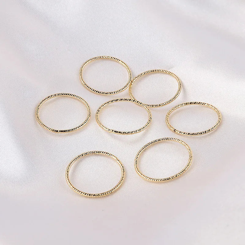 20pcs 19mm Circle Hollow Pendant DIY Jewelry Accessory