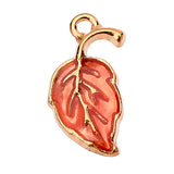 20pcs 20*10mm Oil Drop Metal Leaf Charm Champagne Pendant DIY Jewelry Making
