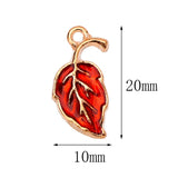 20pcs 20*10mm Oil Drop Metal Leaf Charm Champagne Pendant DIY Jewelry Making