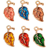 20pcs 20*10mm Oil Drop Metal Leaf Charm Champagne Pendant DIY Jewelry Making