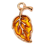 20pcs 20*10mm Oil Drop Metal Leaf Charm Champagne Pendant DIY Jewelry Making