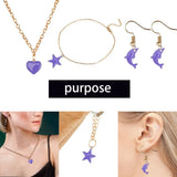 20pcs Enamel Star Heart Charms Pendant for Jewelry Making DIY Decor Mix