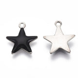 20pcs Enamel Star Heart Charms Pendant for Jewelry Making DIY Decor Mix