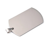 20pcs Stainless Steel Rectangle Blank Tag Pendants 50x29mm