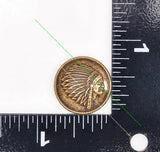 20pcs 20mm Retro Brass Indian Head Concho Screwback for Leathercraft Handcraft