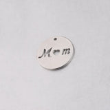 20pcs 20mm MOM Heart Charm Stainless Steel DIY Disc Pendants