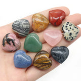 20pcs 20x8mm Heart Shape Crystal Beads Chakra Healing Stone Pendant