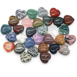 20pcs 20x8mm Heart Shape Crystal Beads Chakra Healing Stone Pendant