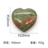 20pcs Heart Shape Crystal Chakra Healing Stone Pendant for Jewelry Making