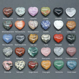 20pcs Heart Shape Crystal Chakra Healing Stone Pendant for Jewelry Making