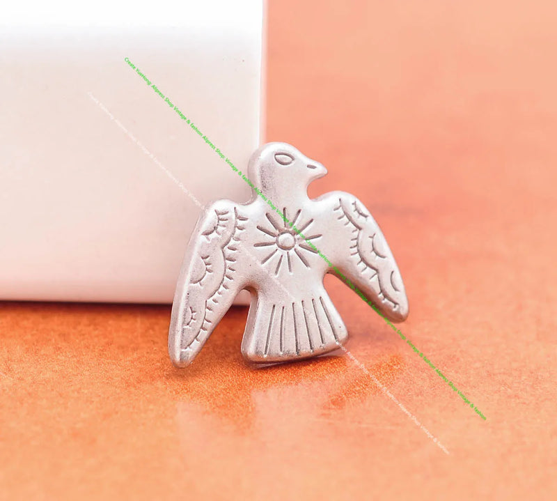 20pcs Retro Brass Ethnic Art Sun Thunder Birds Leather Concho Screwback