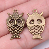 20pcs 24x15mm Owl Charms For Jewelry Making Silver/Bronze Plated Findings