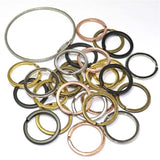 20pcs Round Metal Split Dog Tag Keychain Ring for Home Car Keys Arts Crafts