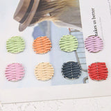 20pcs 28*29mm Woven Rattan Earring Material Pendant Charms Pendants