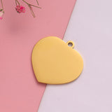 20pcs Stainless Steel Heart Pendant Charms for Jewelry Making