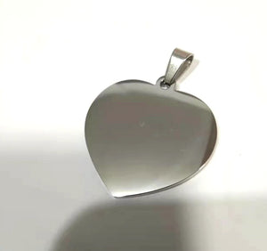 20pcs Stainless Steel Heart Pendant Charms for Jewelry Making