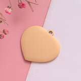 20pcs Stainless Steel Heart Pendant Charms for Jewelry Making