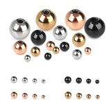 20pcs Stainless Steel Rose Plated Spacer Beads 3-8mm for DIY Bracelets